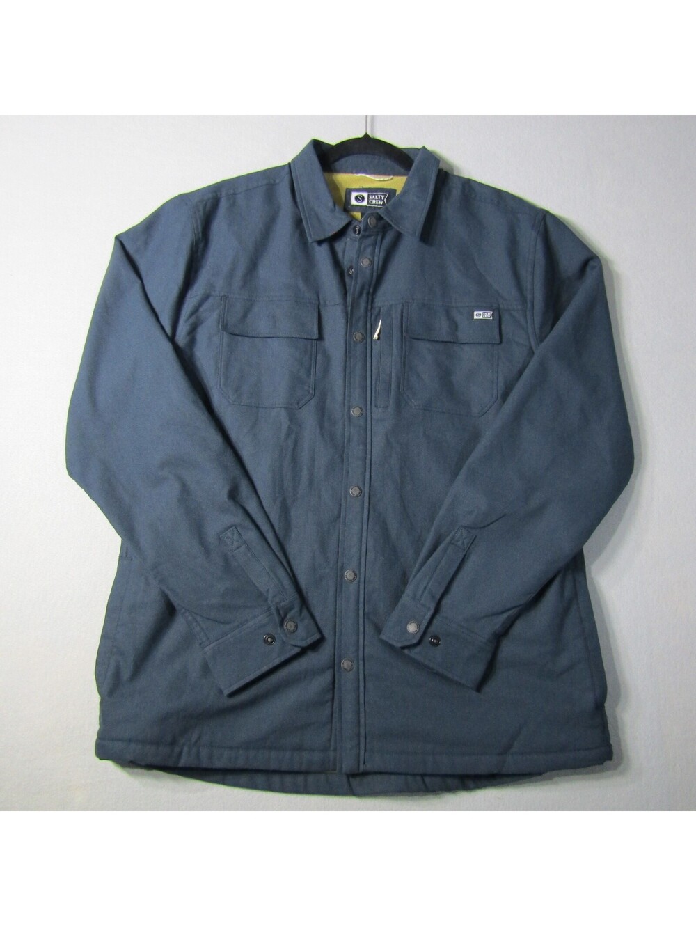 NWT Salty Crew Fathom LS Tech Shacket Men's L Midnight Navy
